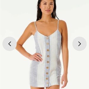 RIP CURL Classic SURF STRIPE Button Down Summer Beach DRESS